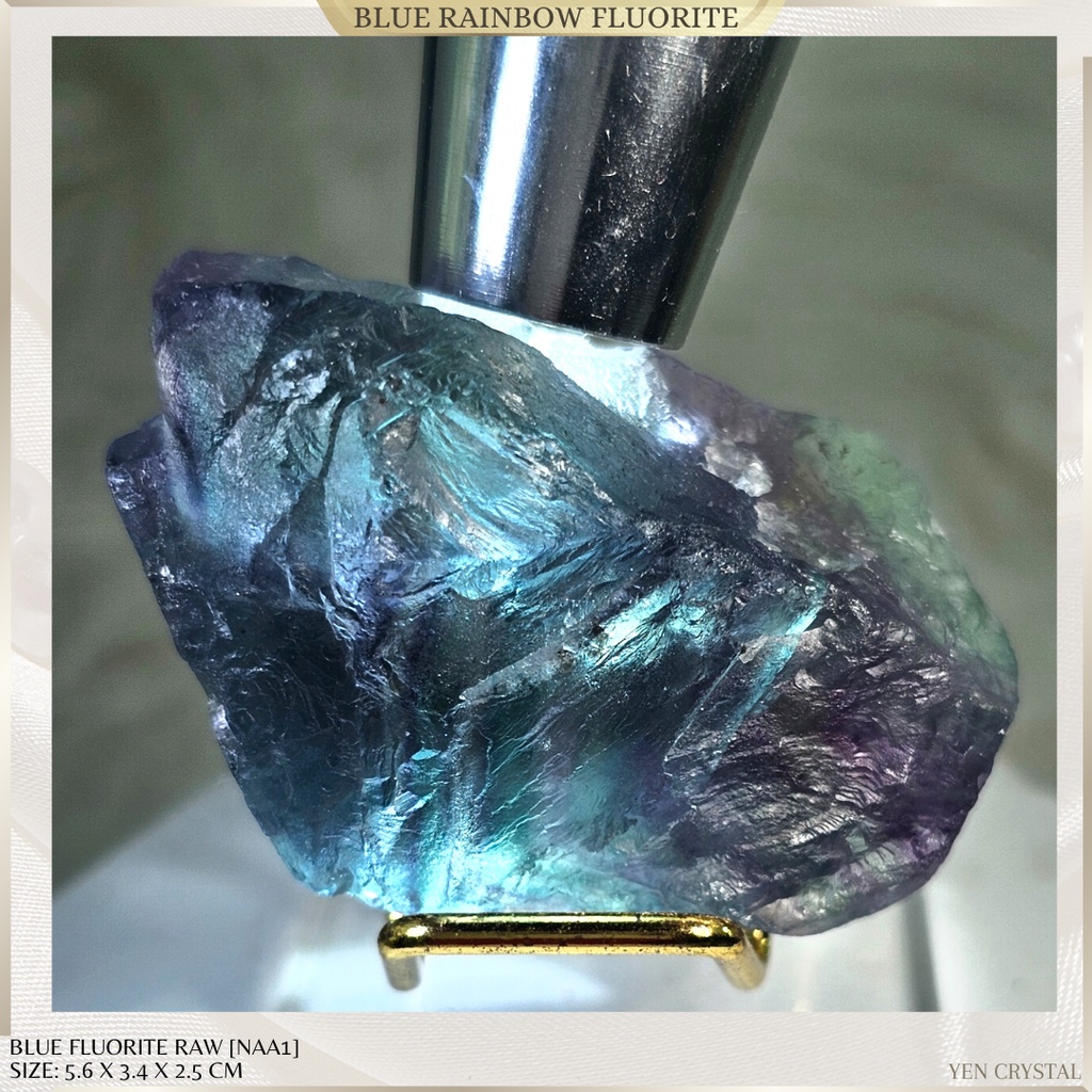 BLUE RAINBOW FLUORITE*HIGH QUALITY*MEXICO[NAA1]-Good for Speech, การสื่อสาร, จมูกและคอ