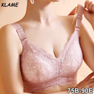 [พร้อมส่ง] Klame ชุดชั้นในบราดันทรง ไร้รอยต่อ ระบายอากาศ ไม่มีโครงเหล็ก คัพ BE คัพบาง พลัสไซซ์ สําหรับผู้หญิง KLM226