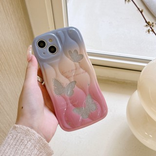 เคสโทรศัพท์มือถือ TPU แบบนิ่ม ลายผีเสื้อ กันกระแทก สําหรับ Apple IPhone 14 13 12 11 Pro Max