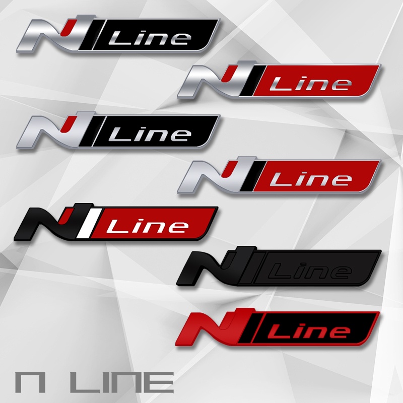 สติกเกอร์โลโก้ N Line Nline Emblem สําหรับติดตกแต่งรถยนต์ Hyundai I20 I30 Kona Tucson Sonata Elantra