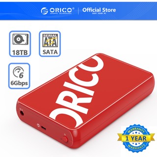 กล่องใส่ฮาร์ดดิสก์ ORICO Type-C 6Gbps ขนาด 3.5 นิ้ว รองรับโปรโตคอล UASP TRIM สูงสุด 18TB สถานีเชื่อมต่อฮาร์ดดิสก์โดยไม่ต้องใช้เครื่องมือ (CP35)