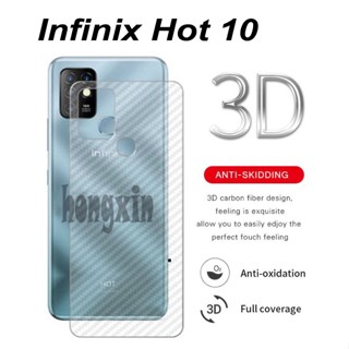 ฟิล์มคาร์บอนไฟเบอร์ 3D ป้องกันด้านหลัง สําหรับ infinix Hot 10 10 Play 10S NFC Note 12 G96 Hot 11s NFC 11 8 7 9 Play 10i 11s Zero 8i Smart 5 Note 7 Lite