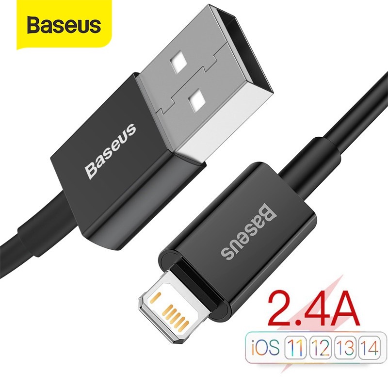 Baseus Superior Series 2.4A สายชาร์จข้อมูลอย่างรวดเร็วสําหรับโทรศัพท์ 12-14