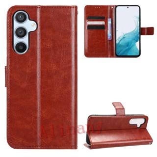 เคสสำ Samsung Galaxy A54 5G Case Flip PU Leather Phone Casing Samsung A54 5G คสโทรศัพท์มือถือ Back Cover