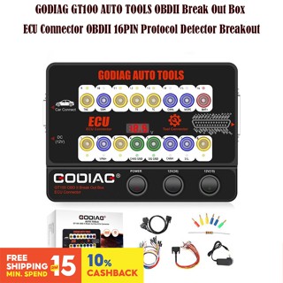 ⭐⭐⭐Godiag GT100 เครื่องมือตรวจจับโปรโตคอล OBDII OBDII ECU เชื่อมต่อ 16PIN