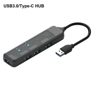 4in1 ฮับ USB C USB 3.0 5Gbps การ์ดรีดเดอร์ SD TF TypeC สําหรับแล็ปท็อป โทรศัพท์มือถือ แท็บเล็ต