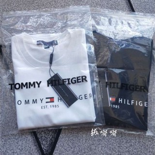 เสื้อยืดแขนสั้นลําลอง พิมพ์ลายโลโก้ Tommy ขนาดใหญ่ คุณภาพสูง แฟชั่นคลาสสิก สําหรับผู้ชาย และผู้หญิง