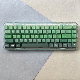 Aurora Borealis Green keycaps cherry profile Five Side DYE SUB PBT gradient keycap set