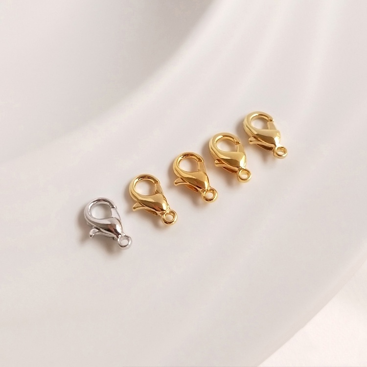 ตะขอก้ามปู ชุบทอง 18K 14K เครื่องประดับ สร้อยข้อมือ diy
