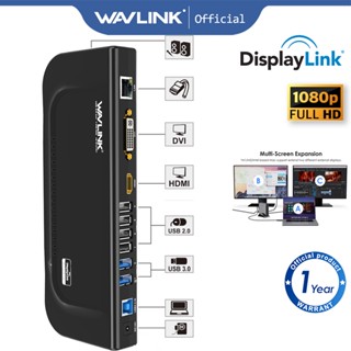 Wavlink USB-A C 3.0 อุปกรณ์เชื่อมต่ออีเธอร์เน็ต รองรับ HDMI DVI VGA เอาต์พุตเสียง อินพุต สําหรับแล็ปท็อป