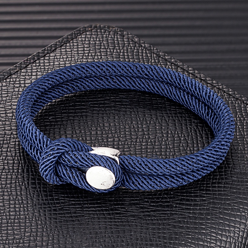 Mkende แฟชั่น Simple Handmade สร้อยข้อมือคู่หัวเข็มขัดสแตนเลส Unisex สร้อยข้อมือกลางแจ้ง Milimalist เครื่องประดับ