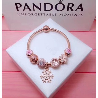 ขายดี โมเดลใหม่ PAN Rose Golden Moments สร้อยข้อมือ เครื่องประดับ AD1 CI686 ASS6688