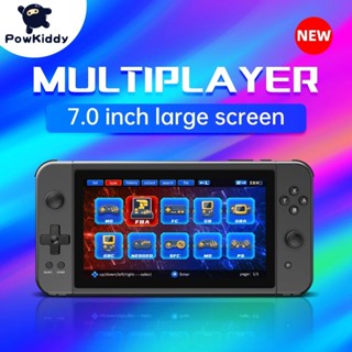 ใหม่ POWKIDDY X70 เครื่องเล่นเกม จอยสติ๊ก 3D 7 นิ้ว รองรับ HD TV สําหรับ PS1 FC