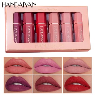 Trendy new · HANDAIYAN ชุดลิปสติก เนื้อแมตต์ สีแดงอิฐ 6 ชิ้น