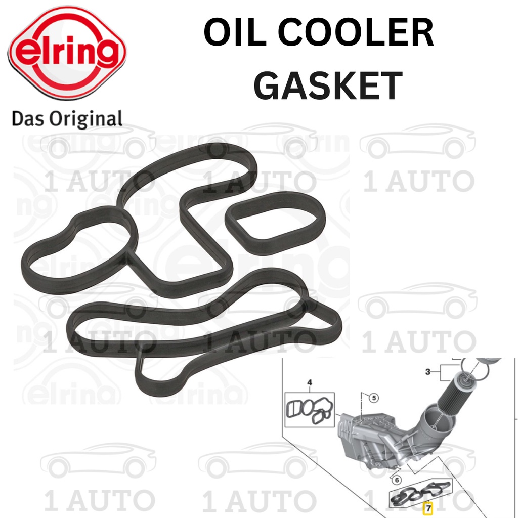 ELRING GERMANY น้ํามัน COOLER HOUSING GASKET BMW B47 B48 ENGINE F30 LCI 320i 330e G20 320i 330i G30 