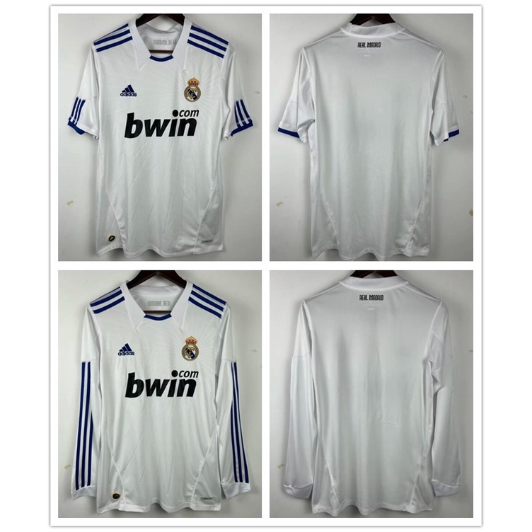 เสื้อกีฬาแขนยาว ลายทีมฟุตบอล Real Madrid Home Ronaldo Fan Edition 2010 2011 ชุดเหย้า