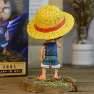 โมเดลฟิกเกอร์ One Piece GK Childhood Criminal Two Nose-Picking Sand Luffy Fool Force น่ารักมาก สําหรับตกแต่ง