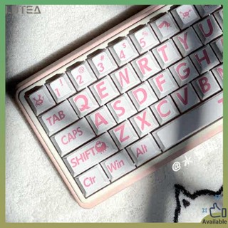 keycaps xda keycap ปุ่มกดอารมณ์สีชมพู75/M2/68/100ของแท้ความสูง PBT ความร้อนระเหิดพอดีกับปุ่มกล134ปุ่ม