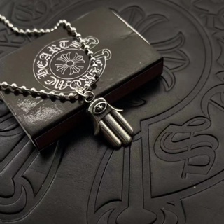 Chrome HEARTS สร้อยคอเงินสเตอร์ลิง 925 จี้รูปดาว ดวงจันทร์ สไตล์วินเทจ พังก์ หรูหรา เครื่องประดับ สําหรับงานปาร์ตี้