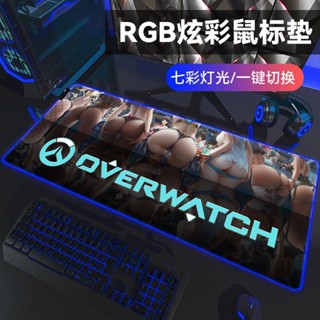 แผ่นรองเมาส์ RGB เรืองแสง แป้นพิมพ์เกมมิ่ง ที่กําหนดเอง otaku สองมิติ โต๊ะคอมพิวเตอร์ ล็อคหนา