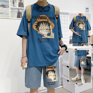 Hot Sale เสื้อยืดแขนสั้น + กางเกงขายาว หล่อและใส่สบาย