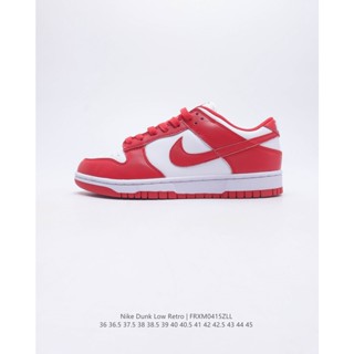 Nike Dunk Low Retro รองเท้าผ้าใบ รองเท้าบาสเก็ตบอล สไตล์คลาสสิก 80s