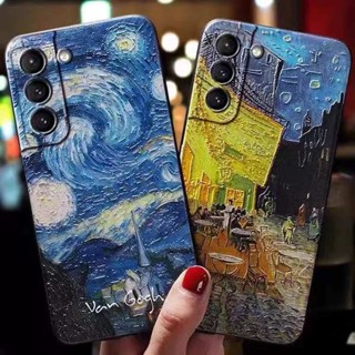 เคสโทรศัพท์ Samsung ♬เคสโทรศัพท์มือถือ ลายนูน Van Gogh สําหรับ Samsung s23ultra s22 S21 S20 S10 S9 note20ultra a53 a73 a12 a13 S20+ s22❦