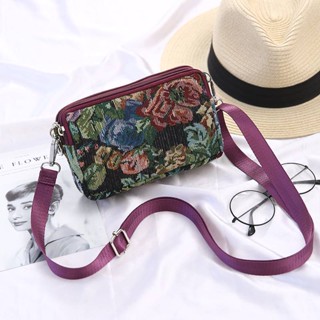 Mobile phone bag womens crossbody bag four zipper shoulder bag mini small bag bag mother halter neck mobile coin purse