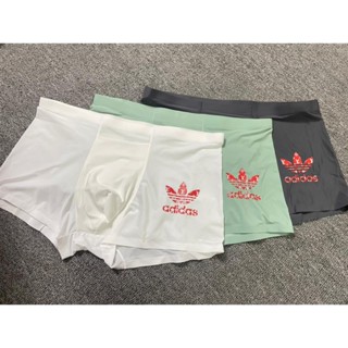 [พร้อมส่ง] Adidas กางเกงบ็อกเซอร์ขาสั้น ผ้าฝ้าย ระบายอากาศ สไตล์คลาสสิก สําหรับผู้ชาย