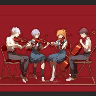 สแตนดี้อะคริลิค EVA ลาย Evangelion Ayanami Rei Asuka Lan Gray Ikari Shinji Quartet