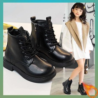 รองเท้าบูทเด็กผู้หญิง Girls Martin Boots Spring/Summer 2023 ใหม่สไตล์อังกฤษบิ๊กเด็กเดี่ยวรองเท้าบูทเด็กแคทวอล์กบอยโชว์บูทตี้