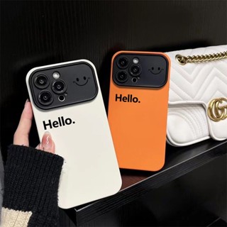 เคสโทรศัพท์มือถือนิ่ม ลาย Hello Window เรียบง่าย สําหรับ Apple Iphone 14promax 13pro 12 11 7p