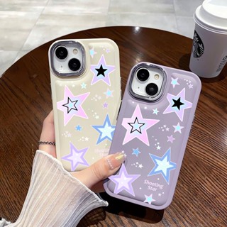 เคสโทรศัพท์มือถือนิ่ม ไล่โทนสี ลายดาว สําหรับ iPhone 14Promax 13 12 11 7Plus X XR xsmax