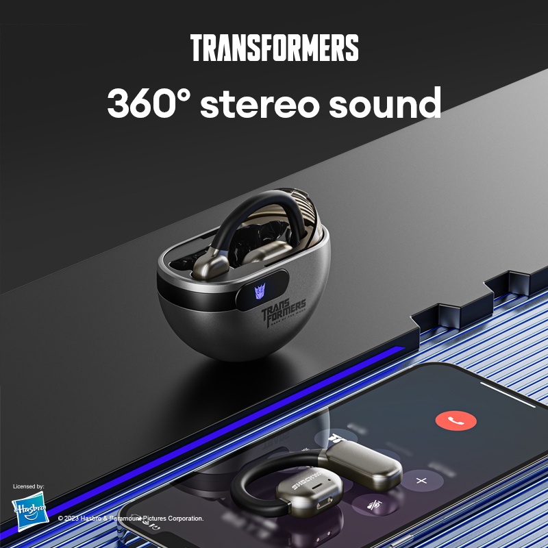 Transformers TF-T09 หูฟังบลูทูธ Bluetooth V5.3 เกมหูฟัง Tws เวลาแฝงต่ำ หูฟังไร้สาย With Mic for Android IOS PC