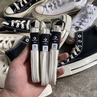 [ชนเผ่าสีหลัก] Converse เชือกผูกรองเท้า CONVERSE 1970s ของแท้ สีดํา สีเบจ สีขาวบริสุทธิ์ สําหรับเชือกผูกรองเท้าผ้าฝ้ายบริสุทธิ์ 70 ชิ้น