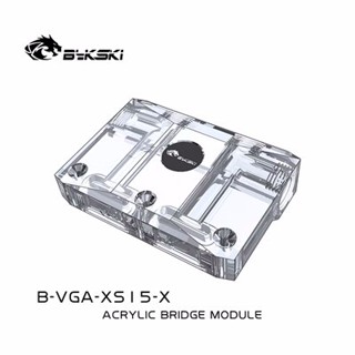 Bykski บล็อกอัพเกรดเชื่อมต่อรูปตัว L GPU - Clear (B-VGA-XS15-X)