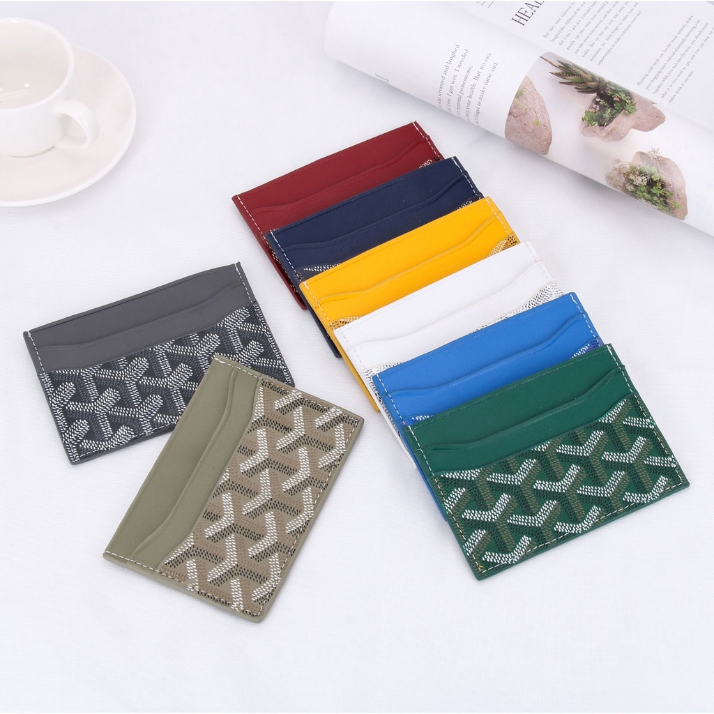Goyard กระเป๋าสตางค์ men2023goyard ผู้ชายผู้หญิงบัตรเครดิตกระเป๋าใส่เหรียญสุนัขฟันผู้ถือบัตรผู้ถือบั