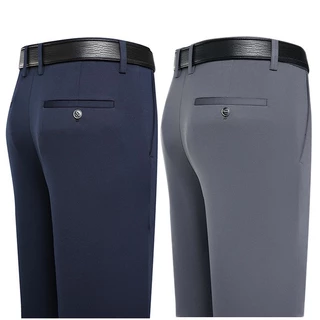 【Local Delivery】Ceo กางเกงผู ้ ชายธุรกิจกางเกงอย ่ างเป ็ นทางการ OfficeTrousers ตรงหลวมสีดํายาวกางเกงลําลองขนาดใหญ ่ 28-40