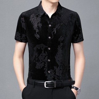 ◈◈เสื้อเชิ้ตแขนสั้น แบบกลวง สําหรับผู้ชายวัยกลางคน 2022 2022