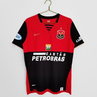 เสื้อกีฬาแขนสั้น ลายทีมชาติฟุตบอล Flamengo 2008 ชุดเยือน สไตล์เรโทร