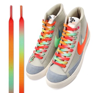 Nike 77 Shanghai Limited blazer เชือกผูกรองเท้า ไล่โทนสี สีฟ้า สีแดง สีเขียว เข้ากับทุกการแต่งกาย สําหรับผู้ชาย ผู้หญิง