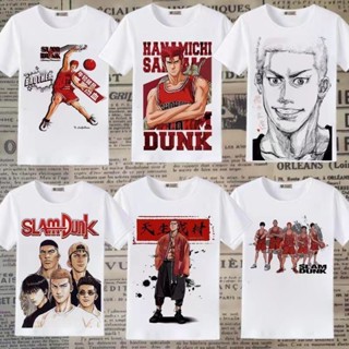 เสื้อยืดแขนสั้น พิมพ์ลาย Slam Dunk Sakuragi mitsui สําหรับผู้ชาย