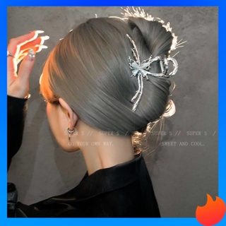 กิ๊บหนีบผม กิ๊บหนีบผมใหญ่ 11cm high-end sense butterfly opal grab clip female head back shark clip large hair volume multi-disc hair clip headdress