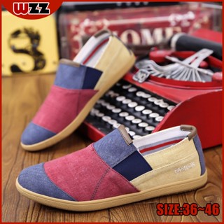 Wzz รองเท้าผ้าใบโลฟเฟอร์ลําลอง ผ้าลินิน กันลื่น ระบายอากาศ แ…