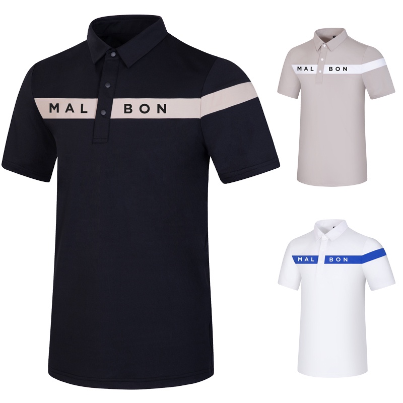 Malban ใหม่ เสื้อยืดแขนสั้น คอปกตั้ง แห้งเร็ว เข้ากับทุกการแต่งกาย แฟชั่นฤดูร้อน สําหรับผู้ชาย เหมาะกับการเล่นกอล์ฟ T231