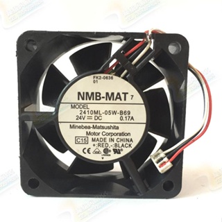 พัดลมระบายความร้อนอินเวอร์เตอร์ Jnmb 2410ML-05W-B69 6025 6 ซม. 24V 0.17A