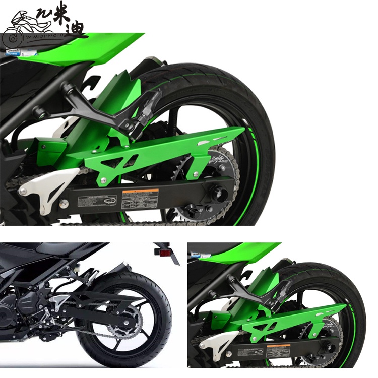 บังโคลนหลังรถจักรยานยนต์ พร้อมฝาปิดโซ่ สําหรับ Kawasaki Ninja 400 ninja400 Z400