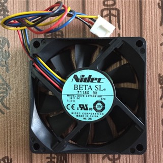 ✔️ พัดลมควบคุมอุณหภูมิ Nidec D07R-12T5S4 AH1 12V 0.10 A 7CM 7015 4 สาย PWM