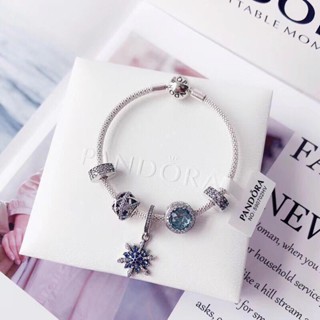 ขายดี ใหม่ พร้อมส่ง PAN_bracelet_ Glacial Blue Shining Star Bracelet AAs031 #66 Ci686 บูติก ASS6688