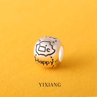 สร้อยเงินแท้ 92 5 เครื่องประดับแปลกๆกินสัตว์ประหลาดตัวน้อยที่มีปัญหาลูกปัด S925เงินสเตอร์ลิงโอนลูกปัดสร้อยคอของขวัญแฟนดั้งเดิม